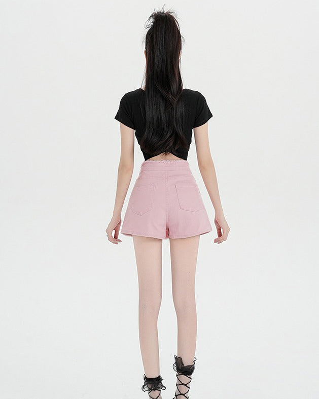 VILZSTUDIOS Charming Heart Wrap Denim Skort product image