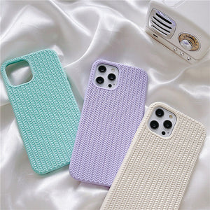 VILZSTUDIOS Stylish pastel knit iPhone case