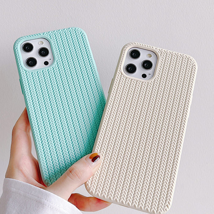VILZSTUDIOS Stylish pastel knit iPhone case