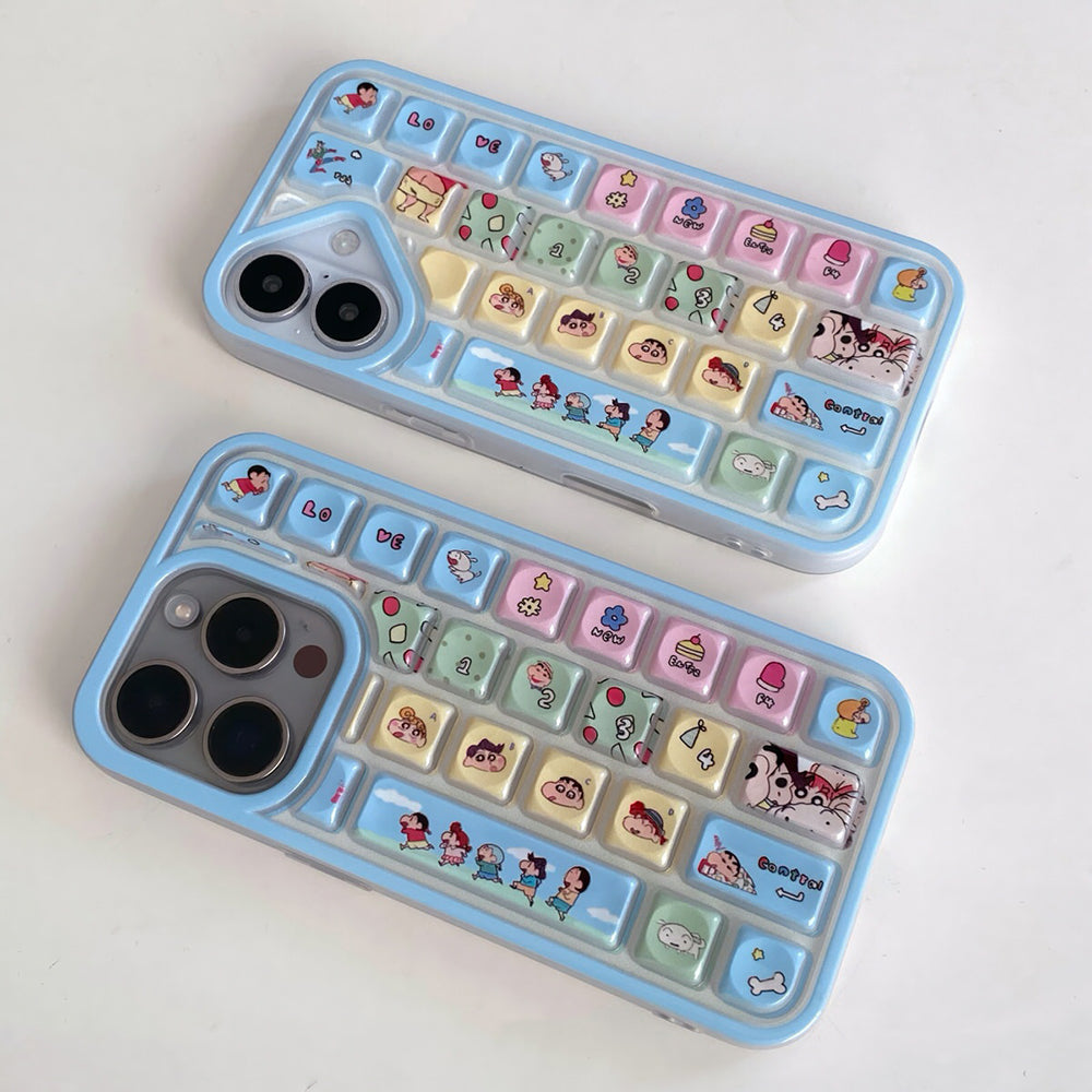 VILZSTUDIOS Charming keyboard aesthetic phone case with pastel colors