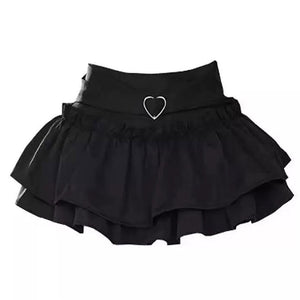 VILZSTUDIOS Layered ruffle skirt with delicate frills and cinched waist