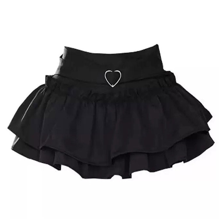 VILZSTUDIOS Layered ruffle skirt with delicate frills and cinched waist
