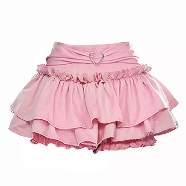 VILZSTUDIOS Layered ruffle skirt with delicate frills and cinched waist