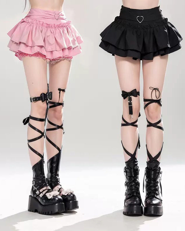 VILZSTUDIOS Layered ruffle skirt with delicate frills and cinched waist