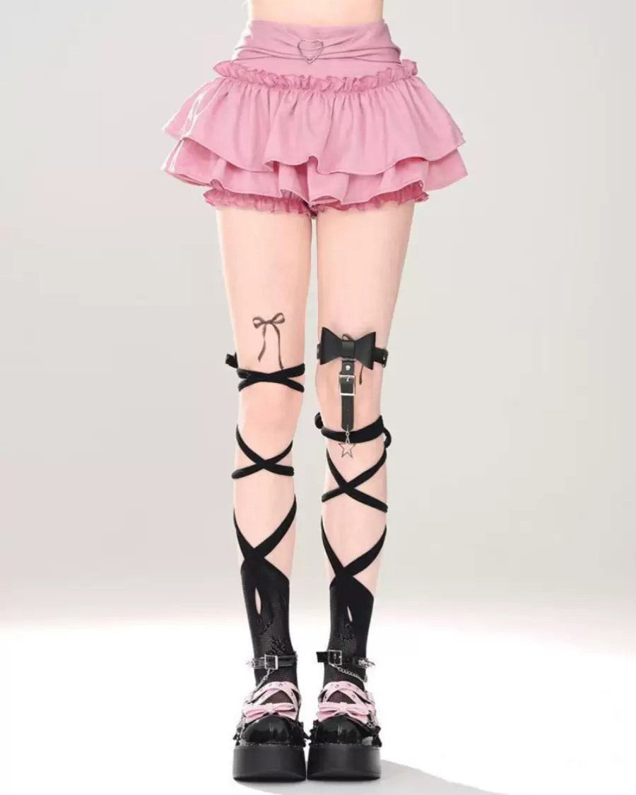 VILZSTUDIOS Layered ruffle skirt with delicate frills and cinched waist