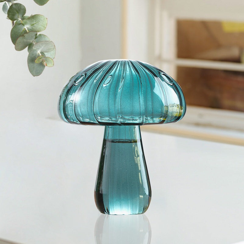 VILZSTUDIOS Nordic mushroom glass vase for home decoration