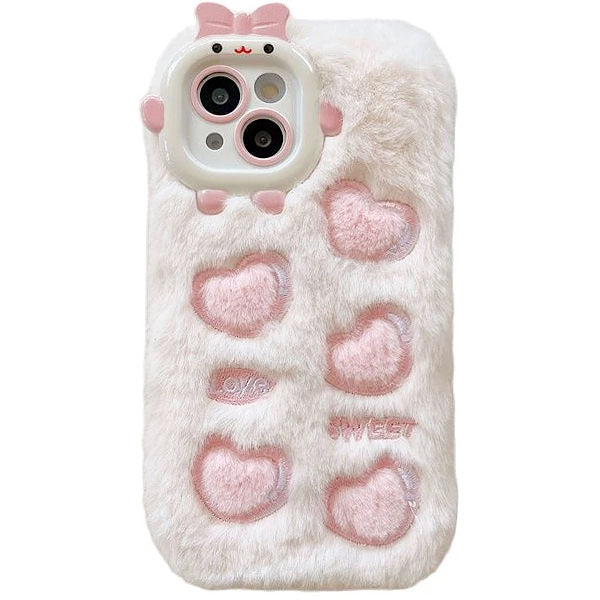 VILZSTUDIOS Stylish heart furry iPhone case for trendy protection