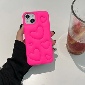 VILZSTUDIOS Stylish heart puffer phone case