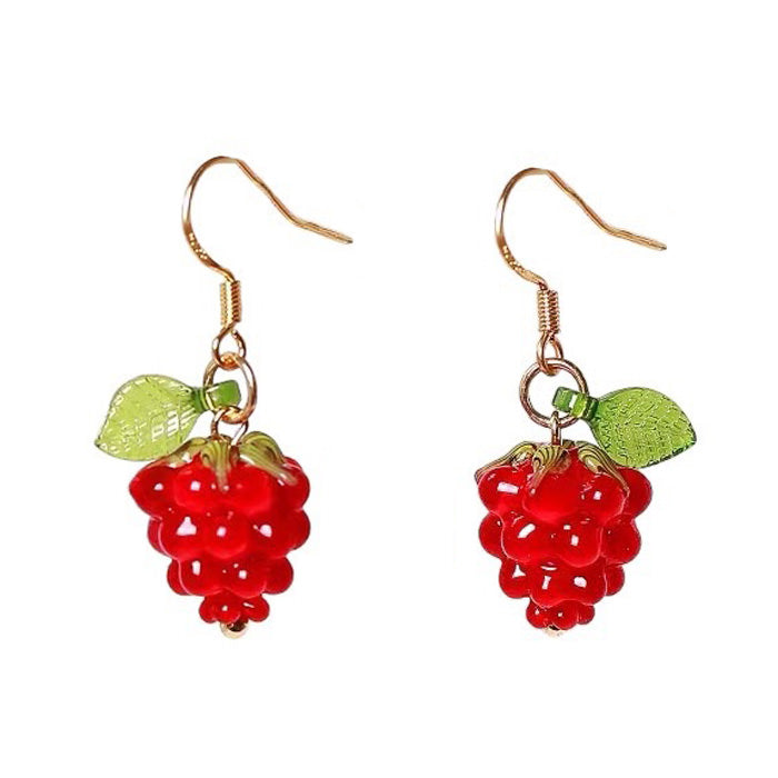 VILZSTUDIOS Stylish earrings with raspberry design