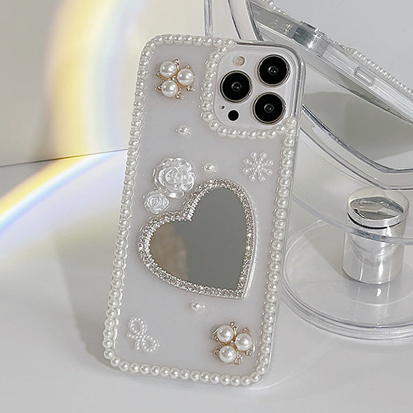 VILZSTUDIOS Stylish heart mirror iPhone case