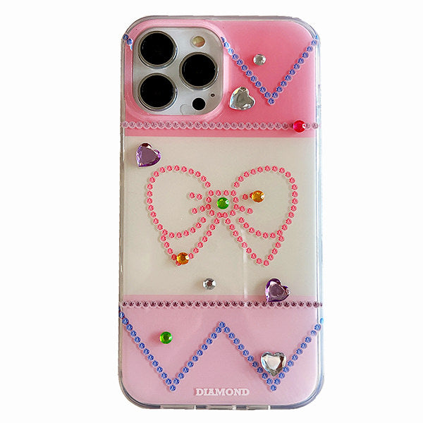 VILZSTUDIOS Rhinestone bowknot phone case