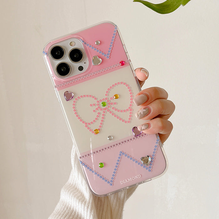 VILZSTUDIOS Rhinestone bowknot phone case
