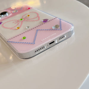 VILZSTUDIOS Rhinestone bowknot phone case