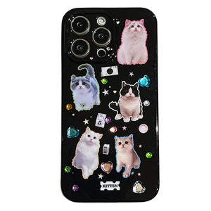 VILZSTUDIOS Stylish rhinestone cat phone case