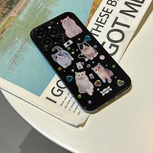 VILZSTUDIOS Stylish rhinestone cat phone case