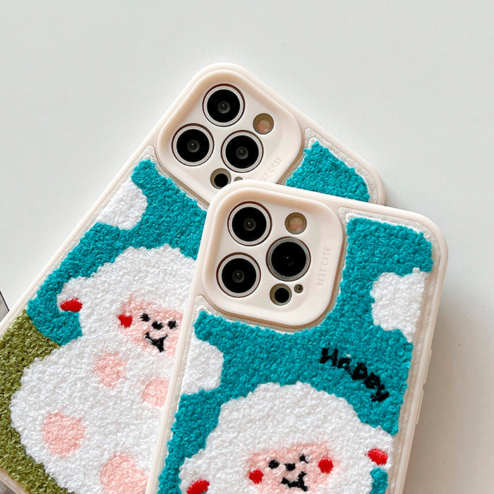 VILZSTUDIOS Embroidery phone case with sheep design