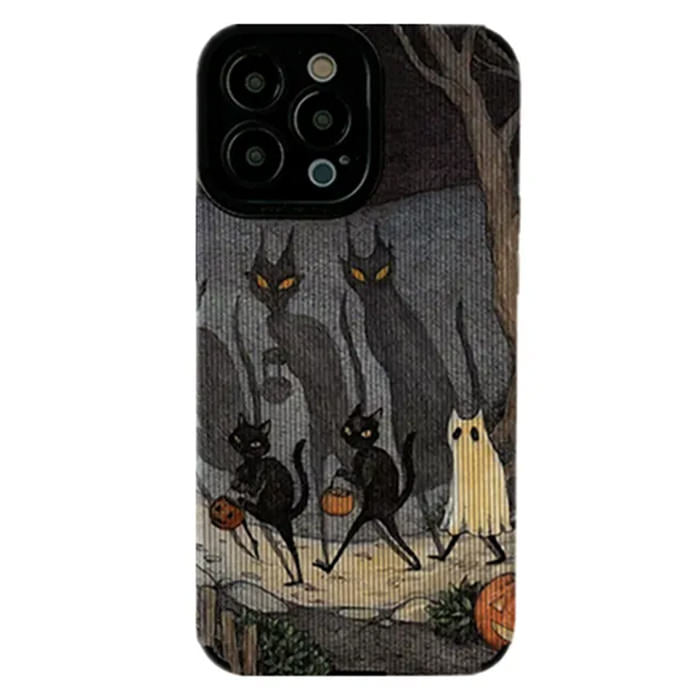 VILZSTUDIOS Stylish phone case with ghost and cat design
