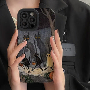 VILZSTUDIOS Stylish phone case with ghost and cat design