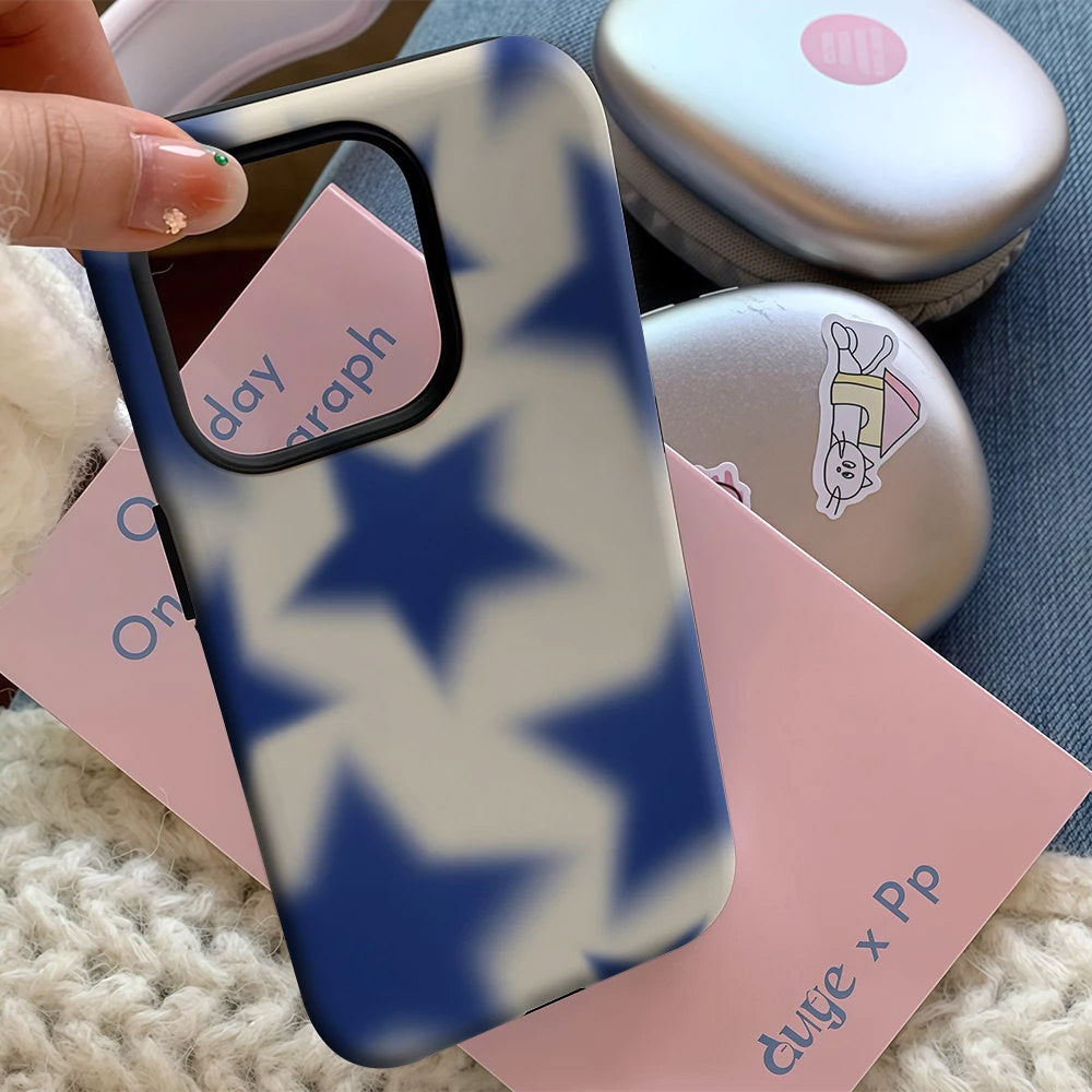 VILZSTUDIOS Stylish Y2K phone case with star print design