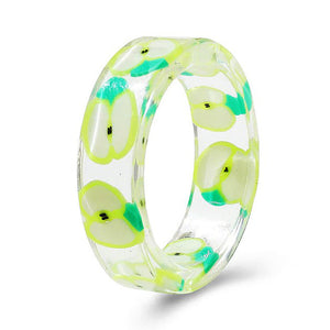 VILZSTUDIOS Handmade clear fruit resin ring
