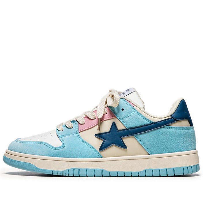 VILZSTUDIOS Two-tone shooting star sneakers in vegan leather