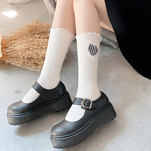 VILZSTUDIOS Checker heart patterned socks for stylish outfits
