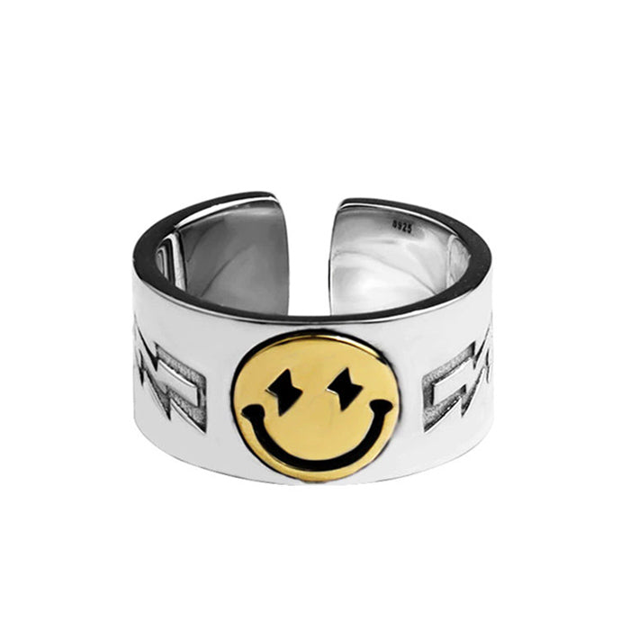VILZSTUDIOS Smiley face ring made of alloy