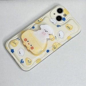 VILZSTUDIOS Playful phone case featuring a cute cheese puppy design
