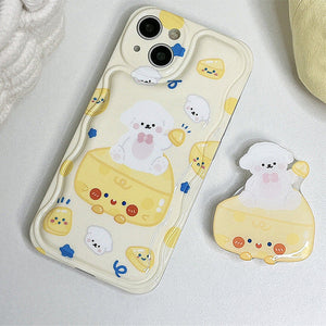 VILZSTUDIOS Playful phone case featuring a cute cheese puppy design