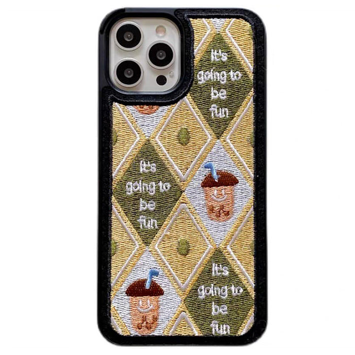 VILZSTUDIOS Stylish phone case with argyle design