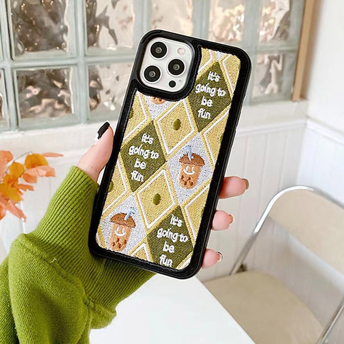 VILZSTUDIOS Stylish phone case with argyle design