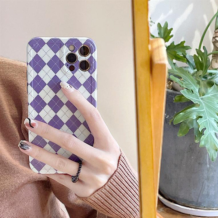 VILZSTUDIOS Stylish phone case with argyle pattern