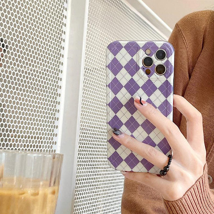 VILZSTUDIOS Stylish phone case with argyle pattern