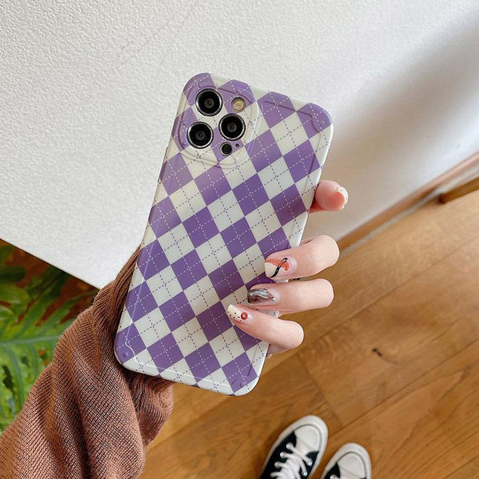 VILZSTUDIOS Stylish phone case with argyle pattern