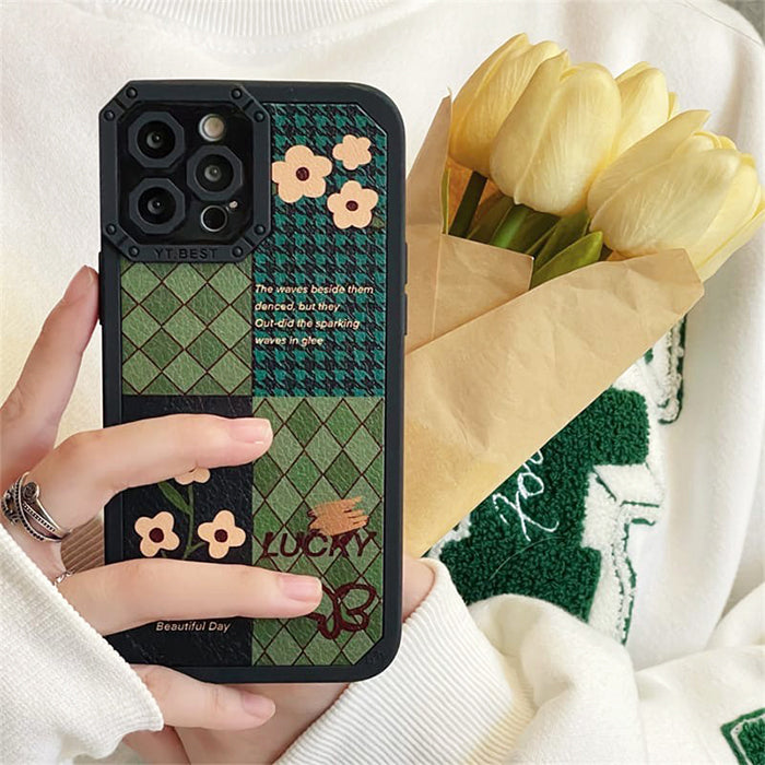 VILZSTUDIOS Trendy argyle patchwork phone case