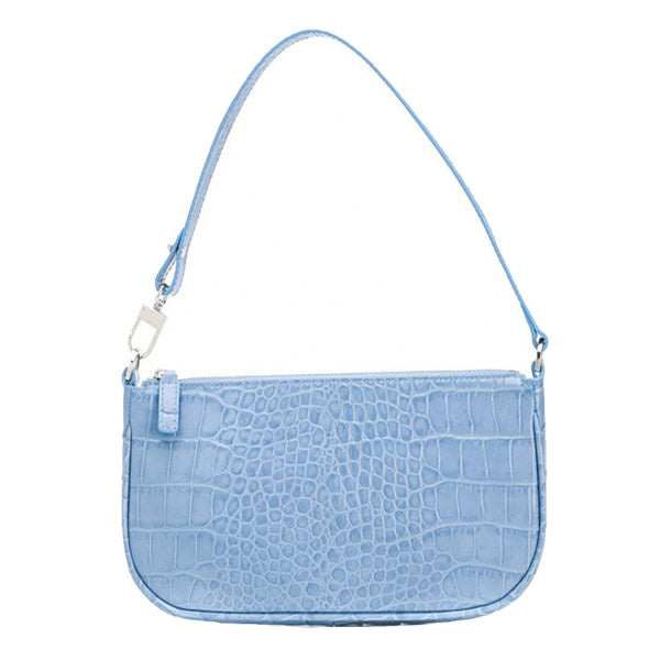 VILZSTUDIOS Chic blue baguette bag in vegan leather