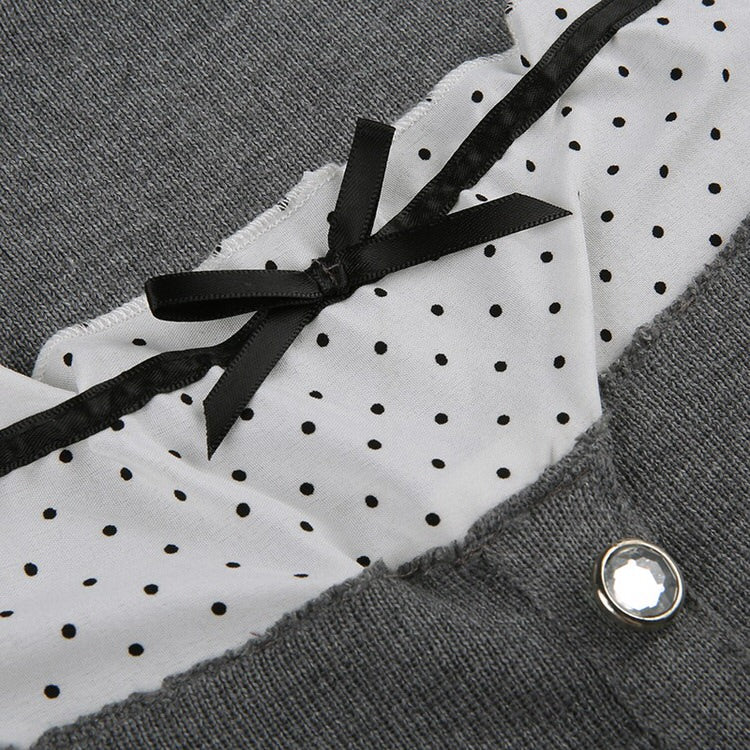 VILZSTUDIOS Chic Bow Accent Ribbed Top from VILZSTUDIOS
