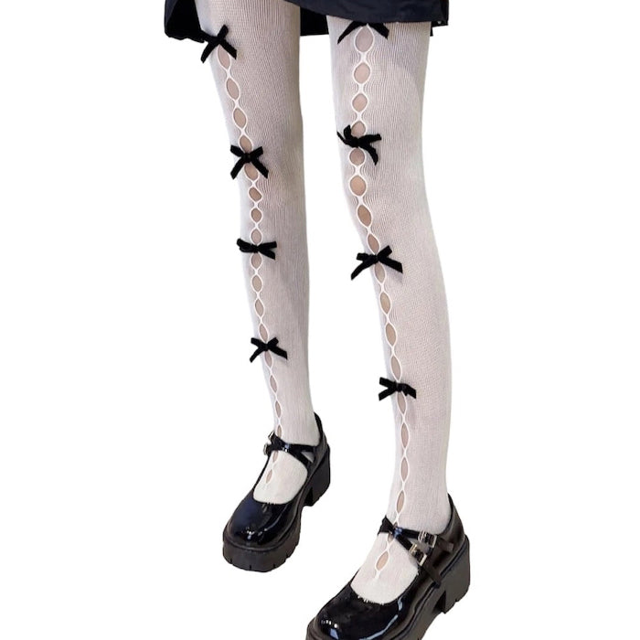 VILZSTUDIOS Chic bow design tights for fashionable outfits