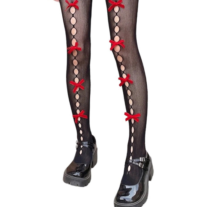VILZSTUDIOS Chic bow design tights for fashionable outfits