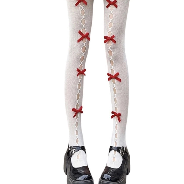 VILZSTUDIOS Chic bow design tights for fashionable outfits