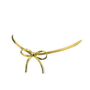 VILZSTUDIOS Stylish metal bow choker necklace for fashion enthusiasts