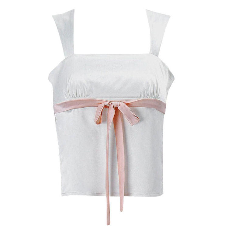 VILZSTUDIOS Chic satin top with bow tie back design