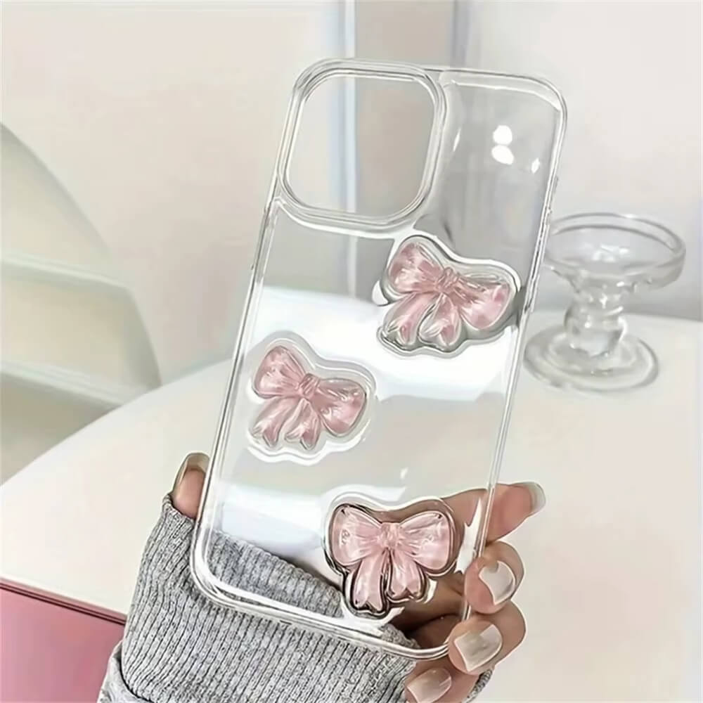 VILZSTUDIOS Stylish transparent phone case with bow design