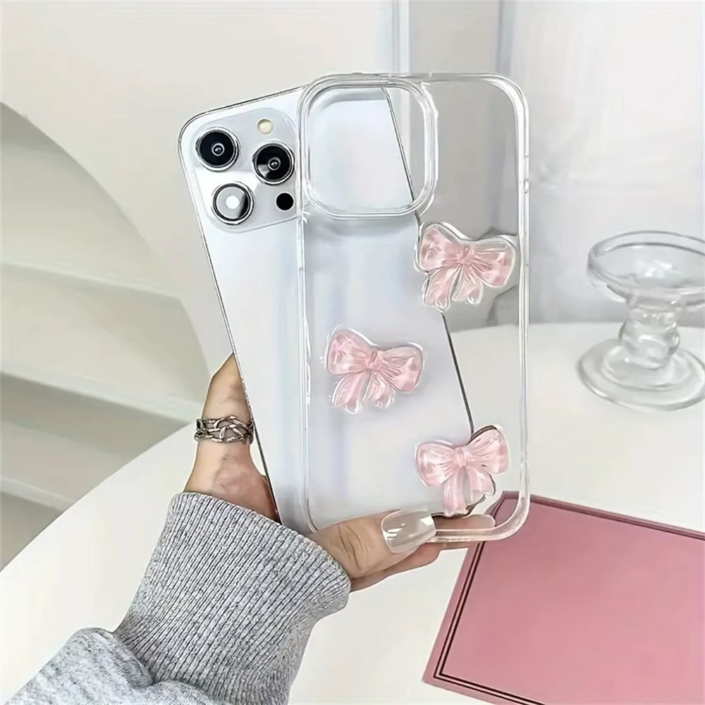 VILZSTUDIOS Stylish transparent phone case with bow design