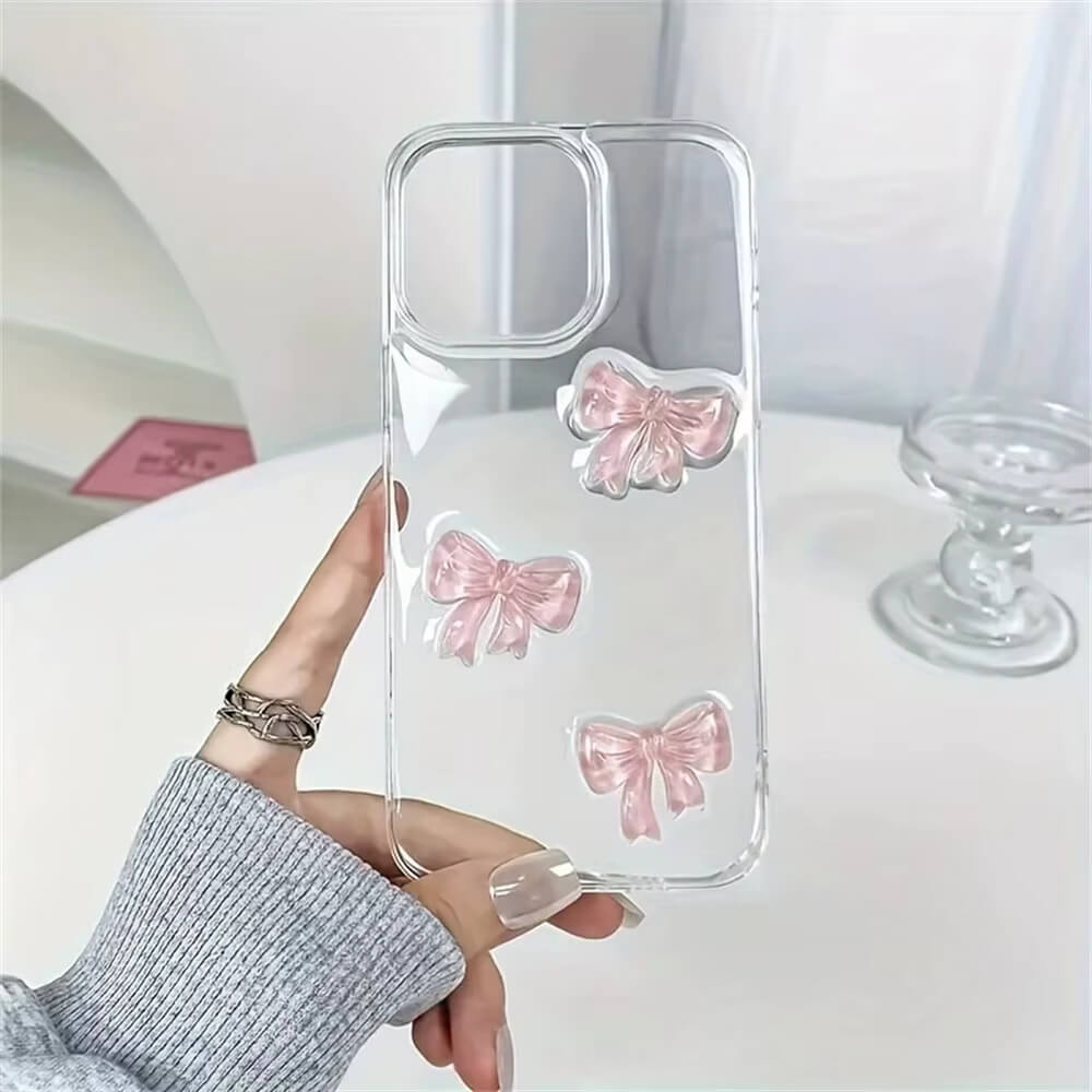 VILZSTUDIOS Stylish transparent phone case with bow design