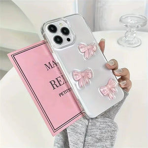 VILZSTUDIOS Stylish transparent phone case with bow design