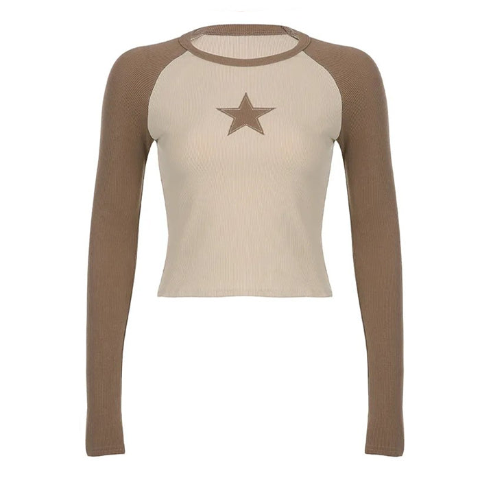 VILZSTUDIOS Chic long sleeve top featuring a star girl design