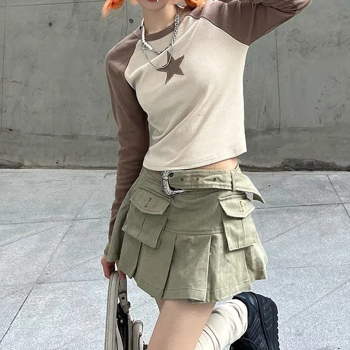 VILZSTUDIOS Chic long sleeve top featuring a star girl design