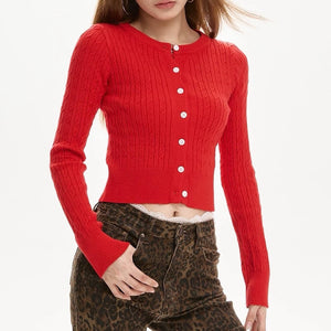 VILZSTUDIOS Chic cable-knit cropped long sleeve top for stylish layering