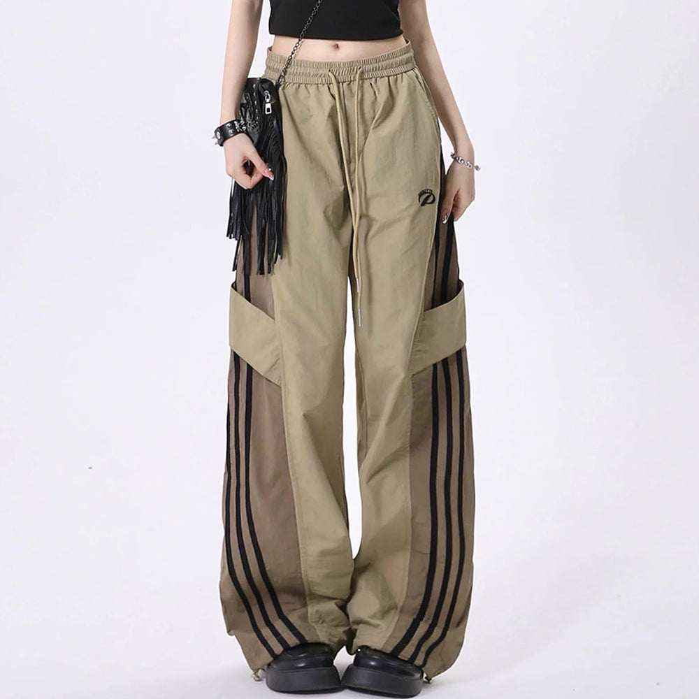 VILZSTUDIOS Stylish cargo striped trousers for streetwear fashion